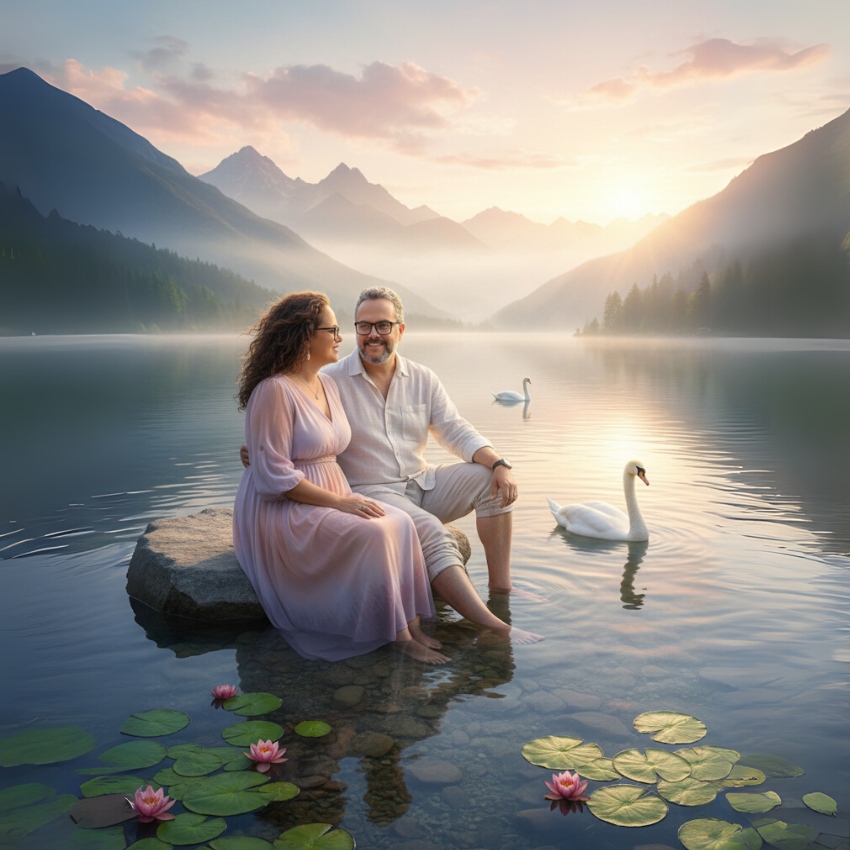 Imagine-se no Paraiso - Lago (Nascer do Sol)