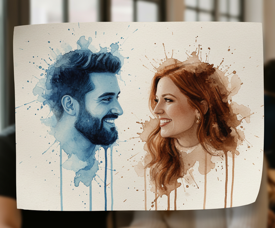 Tintas no Papel - Edite prompt