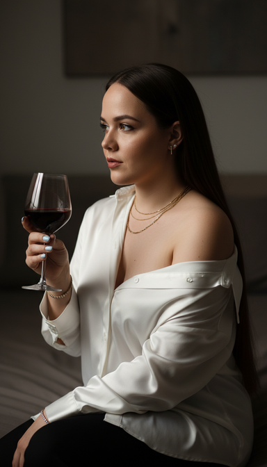 Mulher tomando Vinho