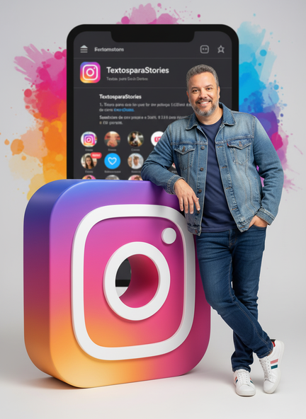 Homem e Logo Redes Sociais