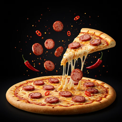 Pizza com Pimentas
